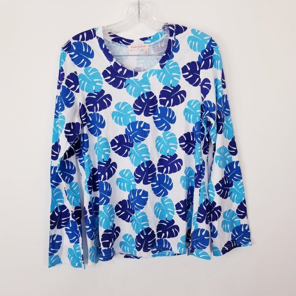 Fresh Produce Medium Leaf Print Top #23223 - Picture 1 of 6